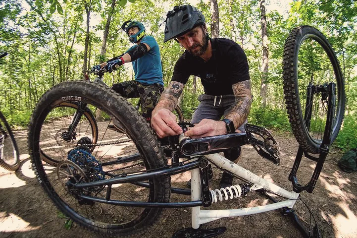 Trailside bike repairs
