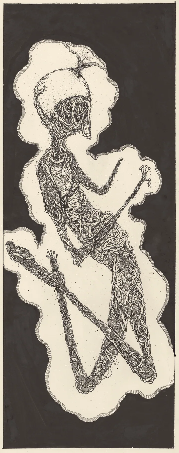 Ink figure drawing