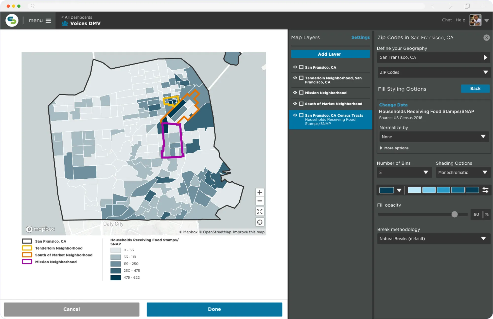 Customizing and creating spatial visualizations