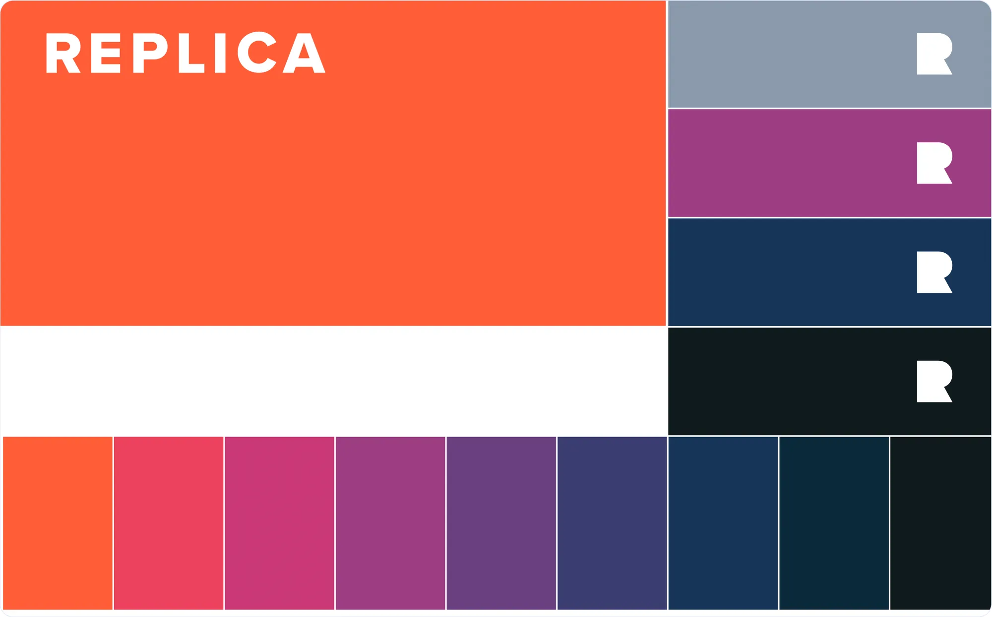 The Replica palette and its equidistant ramp.