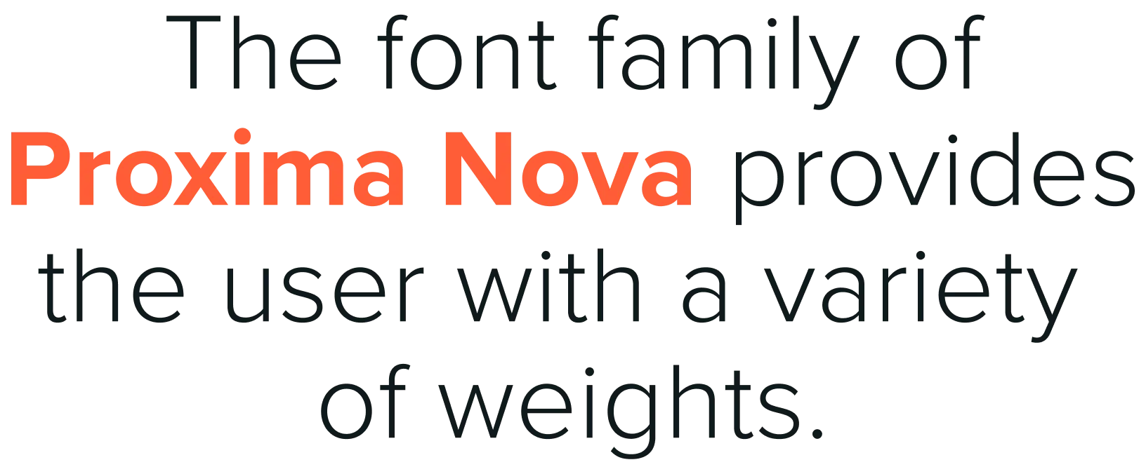 Proxima Nova across weights.